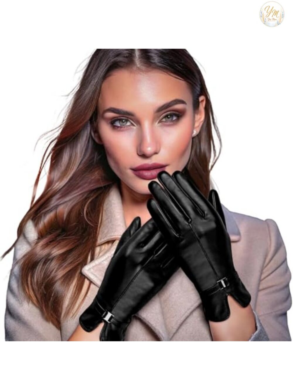 Sheepskin Leather Gloves Wool Lined Touchscreen Winter Warm